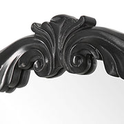 Casa Bella Living Rich Satin Black Rounded Mirror
