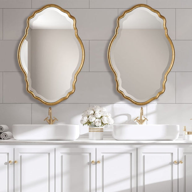 Casa Bella Living Rich Gold Finished With Amber Glazed Frame Mirror