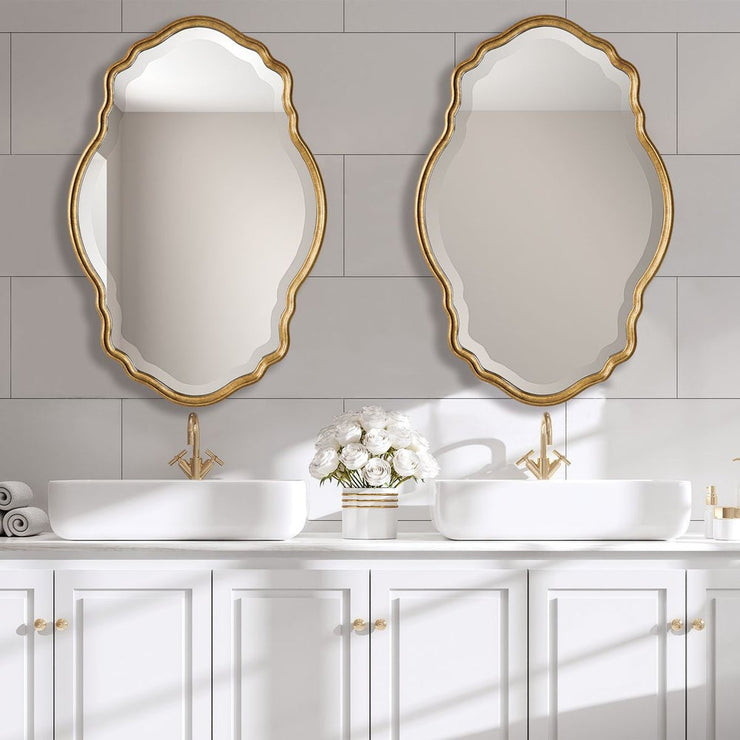 Casa Bella Living Rich Gold Finished With Amber Glazed Frame Mirror
