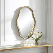 Casa Bella Living Rich Gold Finished With Amber Glazed Frame Mirror