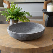 Uttermost Ashen Gray Lava Stone Earth Bowl Indoor and Outdoor Use