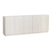 Crestview Collection Malibu White Mango Wood 5- Door Sideboard