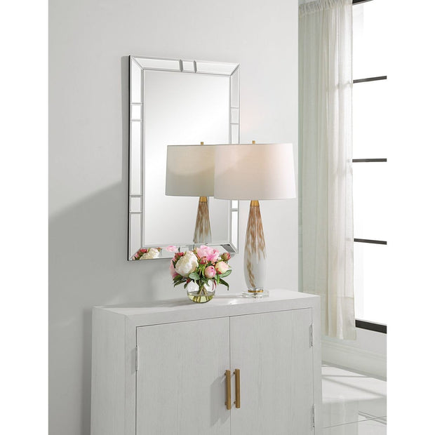 Casa Bella Living Beveled Mirror Panels Frame Mirror