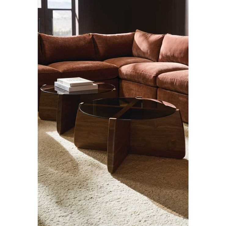 Rowe Furniture Nova Round Glass Coffee Table