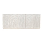 Crestview Collection Malibu White Mango Wood 5- Door Sideboard