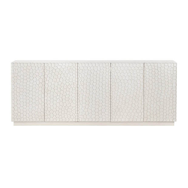 Crestview Collection Malibu White Mango Wood 5- Door Sideboard
