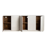 Crestview Collection Malibu White Mango Wood 5- Door Sideboard