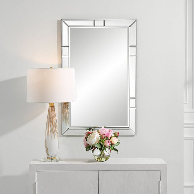 Casa Bella Living Beveled Mirror Panels Frame Mirror