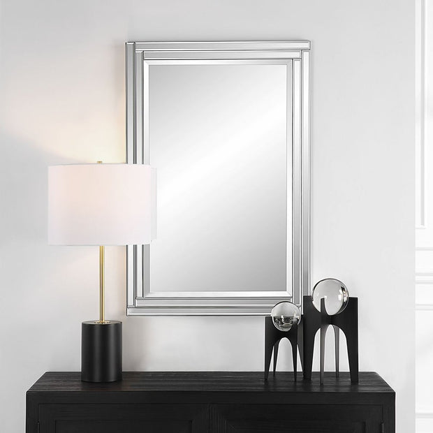 Casa Bella Living Beveled Rows Paneled Mirror