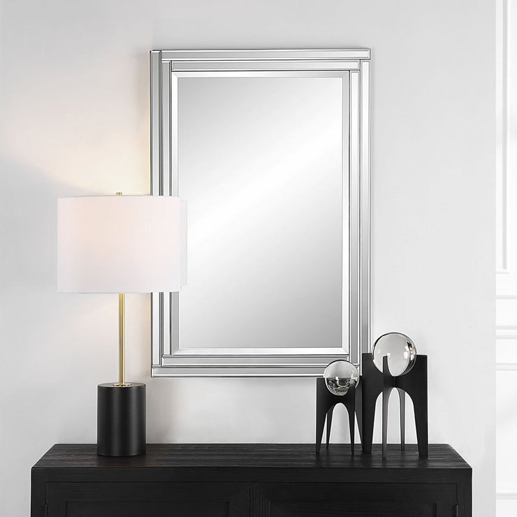 Casa Bella Living Beveled Rows Paneled Mirror