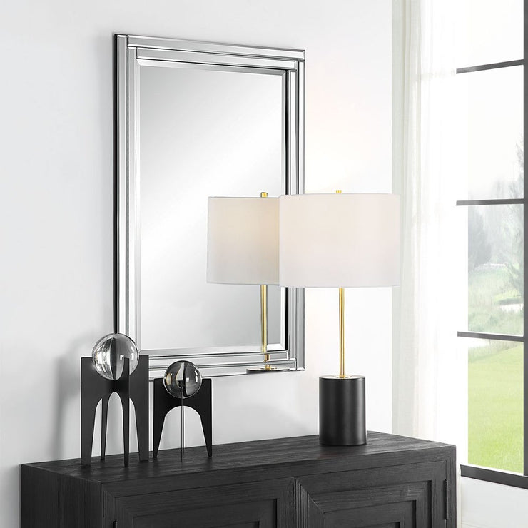 Casa Bella Living Beveled Rows Paneled Mirror