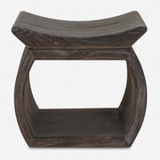 Uttermost Connor Reclaimed Wood Rustic Modern Walnut Accent Stool