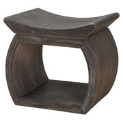 Uttermost Connor Reclaimed Wood Rustic Modern Walnut Accent Stool