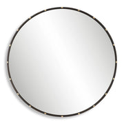 Casa Bella Living Dark Rich Bronze With Small Antique Gold Rings Framed Mirror