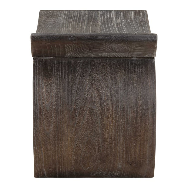 Uttermost Connor Reclaimed Wood Rustic Modern Walnut Accent Stool