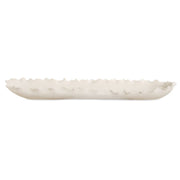 Uttermost Ripple Crest Matte White Finish Elongated Bowl