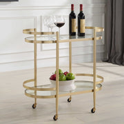 Uttermost Isabelle Gold Leaf Finished Iron Bar Cart