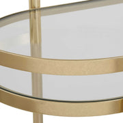 Uttermost Isabelle Gold Leaf Finished Iron Bar Cart
