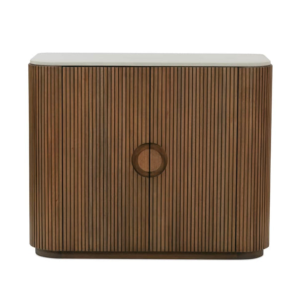 Rowe Furniture Kindred Fluted Wood Cabinet ~ Sesame Finish