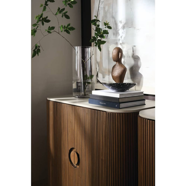Rowe Furniture Kindred Fluted Wood Cabinet ~ Sesame Finish
