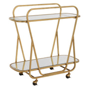 Uttermost Swain Antique Brass Finish Iron Serving Cart