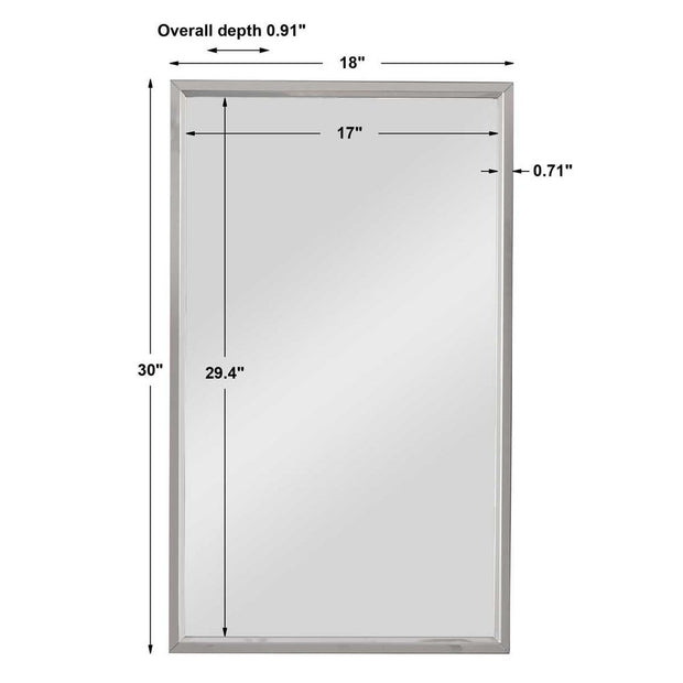 Casa Bella Living Stainless Steel Framed Mirror