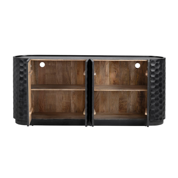 Crestview Collection Gibson Black 4- Door Sideboard