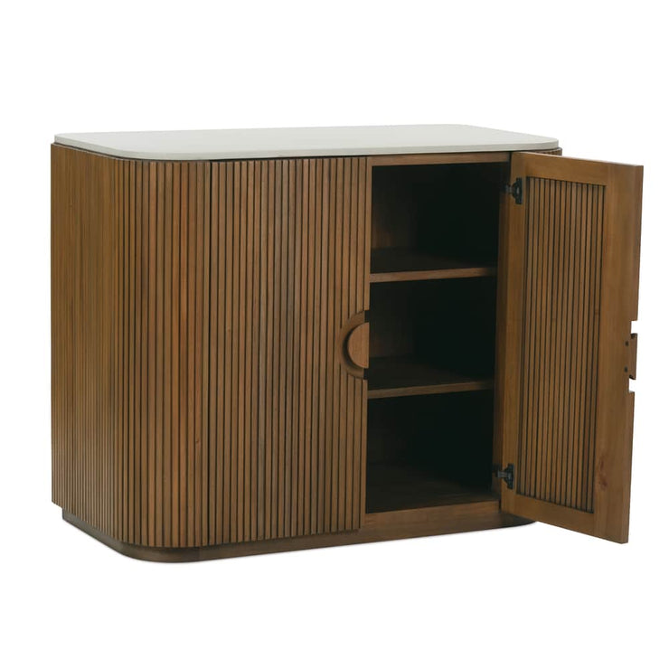 Rowe Furniture Kindred Fluted Wood Cabinet ~ Sesame Finish