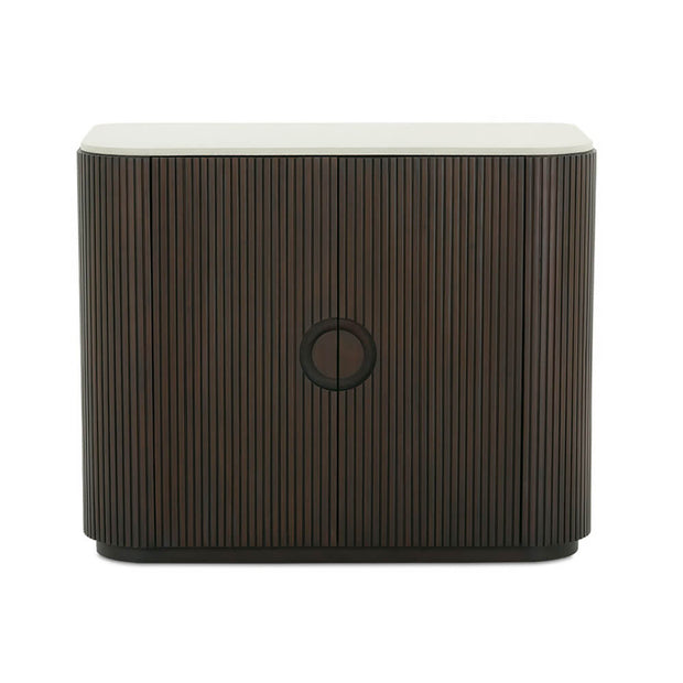 Rowe Furniture Kindred Fluted Wood Cabinet ~ Godiva Finish