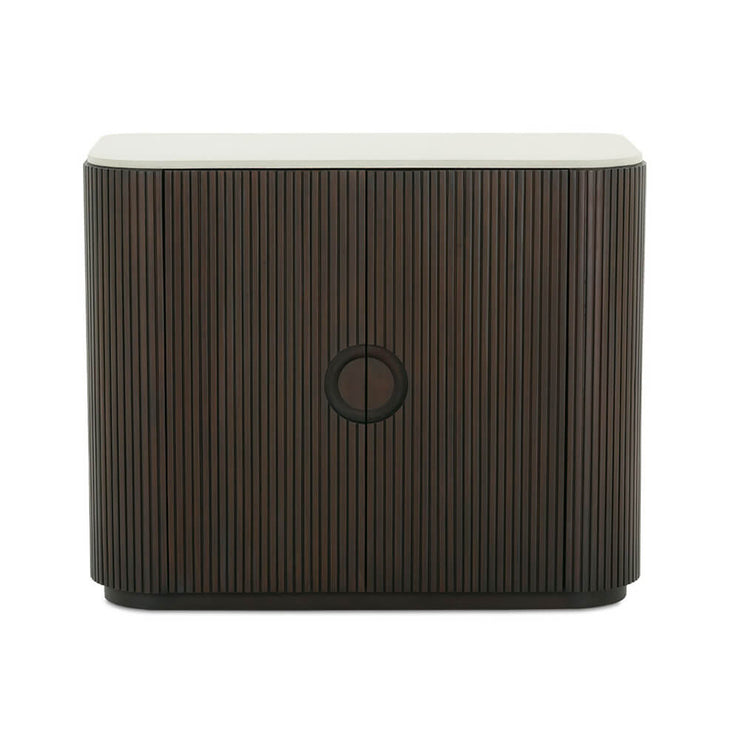 Rowe Furniture Kindred Fluted Wood Cabinet ~ Godiva Finish