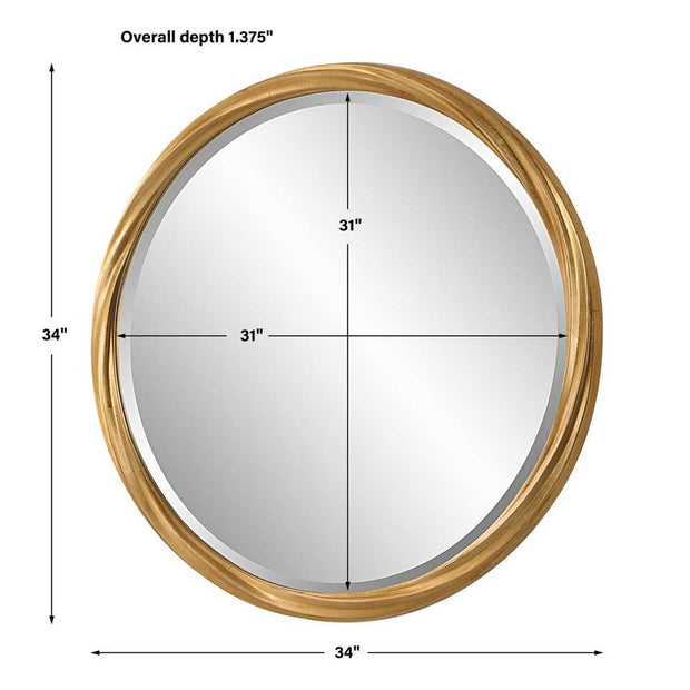 Casa Bella Living Twisted Gold Leaf Mirror