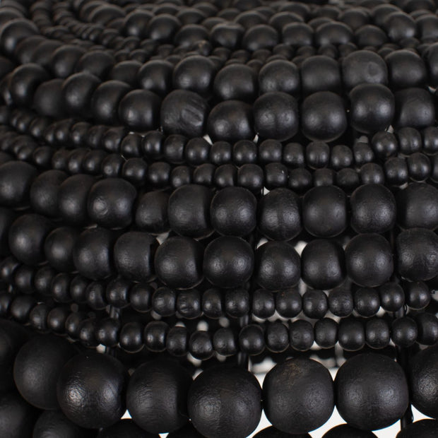 Uttermost Persephone Black Wooden Beads Pendant