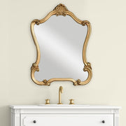 Casa Bella Living Traditional Lightly Distressed Gold Framed Mirror