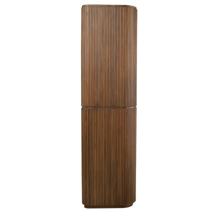 Rowe Furniture Kindred Fluted Wood Tall Cabinet ~ Sesame Finish