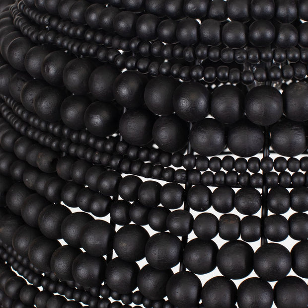 Uttermost Persephone Black Wooden Beads Pendant