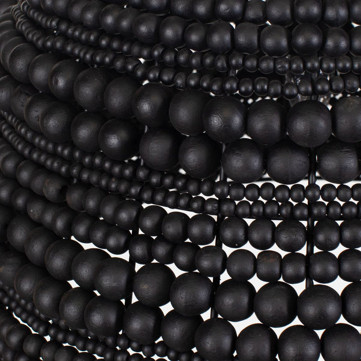 Uttermost Persephone Black Wooden Beads Pendant