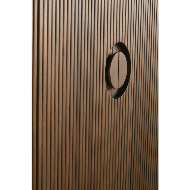 Rowe Furniture Kindred Fluted Wood Tall Cabinet ~ Sesame Finish