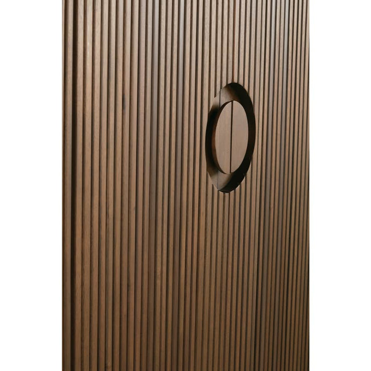 Rowe Furniture Kindred Fluted Wood Tall Cabinet ~ Sesame Finish
