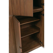 Rowe Furniture Kindred Fluted Wood Tall Cabinet ~ Sesame Finish