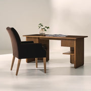 Rowe Furniture Kindred Fluted Wood Desk ~ Sesame Finish