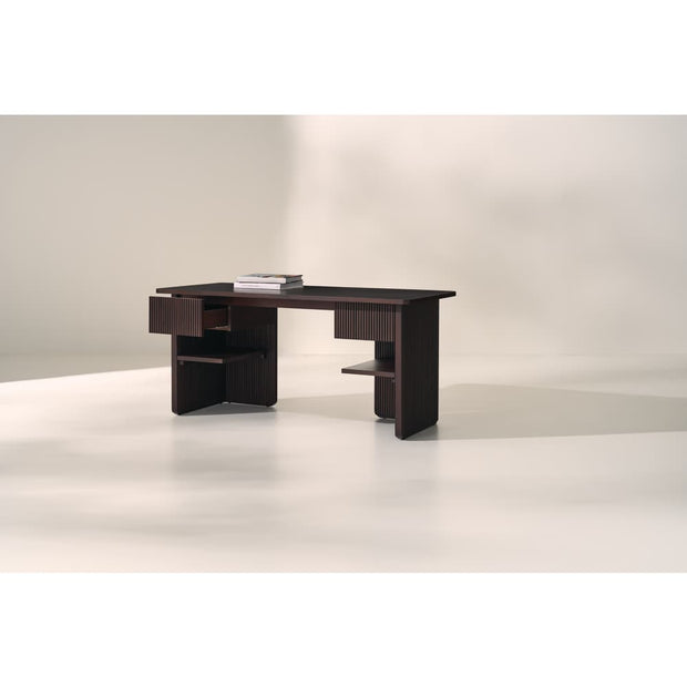 Rowe Furniture Kindred Fluted Wood Desk ~ Godiva Finish
