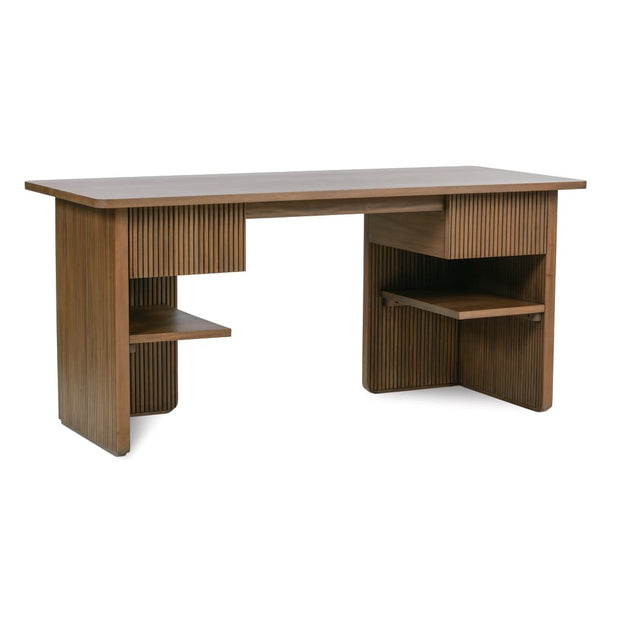 Rowe Furniture Kindred Fluted Wood Desk ~ Sesame Finish