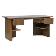 Rowe Furniture Kindred Fluted Wood Desk ~ Sesame Finish
