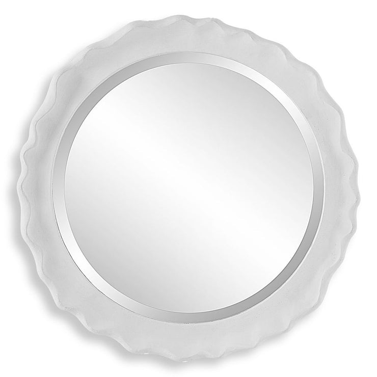 Casa Bella Living Coastal White Coral Matte White Finished Mirror