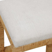 Uttermost Muriel Off White Cushioned Seat Rattan Counter Stool