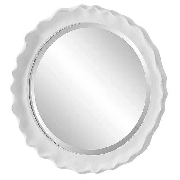 Casa Bella Living Coastal White Coral Matte White Finished Mirror