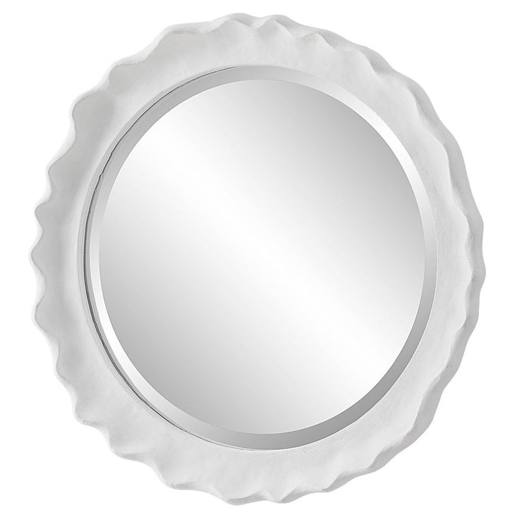 Casa Bella Living Coastal White Coral Matte White Finished Mirror