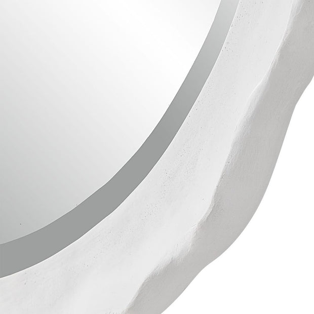 Casa Bella Living Coastal White Coral Matte White Finished Mirror