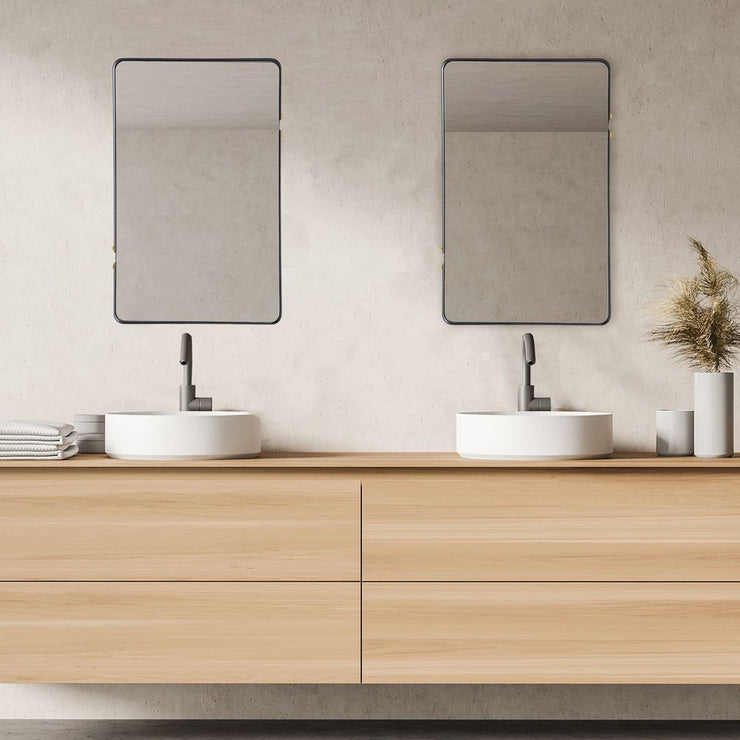 Casa Bella Living Metal Framed Soft Rounded Corners Mirror