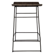 Uttermost Thura Mango Wood Curved Seat Counter Stool